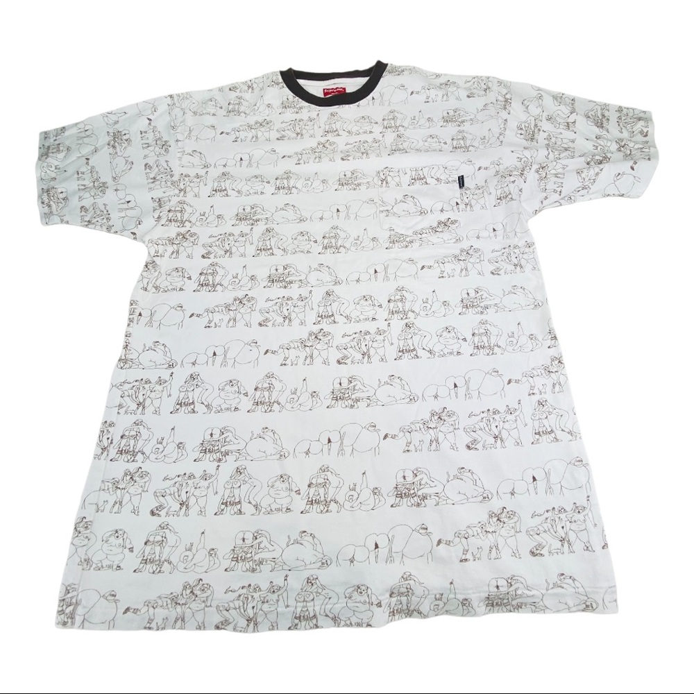 VTG 2004 SUPREME X TODD JAMES REAS TEE SZ: M. ALL-OVER PRINT.  RARE!!
